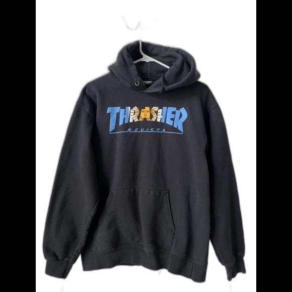 Thrasher Other - Thrasher Hoodie Sweatshirt Pullover Revista Argentina Black Size Small Skater